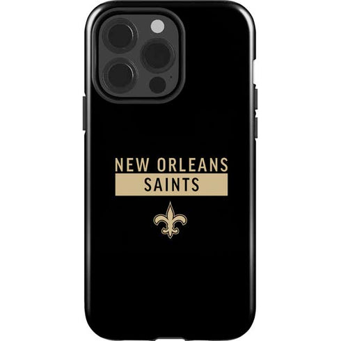 NFL New Orleans Saints Black Performance Series iPhone 15 Pro Impact Case