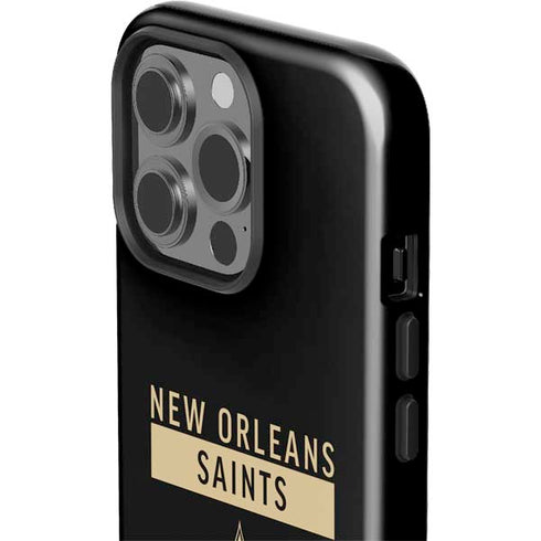 NFL New Orleans Saints Black Performance Series iPhone 15 Pro Impact Case