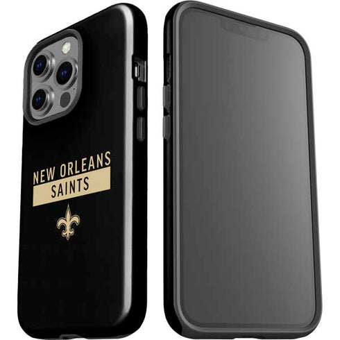 NFL New Orleans Saints Black Performance Series iPhone 15 Pro Impact Case