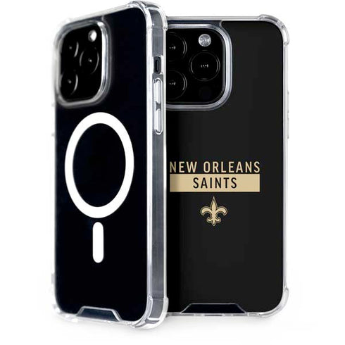 NFL New Orleans Saints Black Performance Series iPhone 15 Pro MagSafe Case