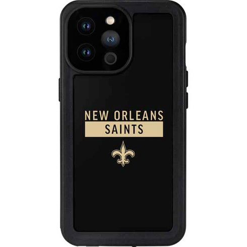 NFL New Orleans Saints Black Performance Series iPhone 14 Pro Max Waterproof Case