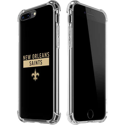NFL New Orleans Saints Black Performance Series iPhone 7/8 Plus Clear Case