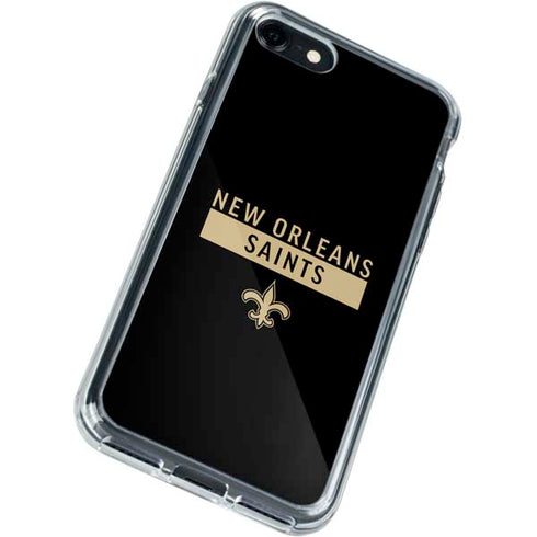 NFL New Orleans Saints Black Performance Series iPhone SE (2nd & 3rd Gen) Clear Case