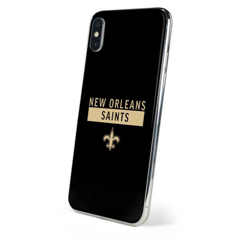 NFL New Orleans Saints Black Performance Series iPhone X Skin