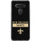 NFL New Orleans Saints Black Performance Series LG K51/Q51 Clear Case