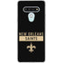 NFL New Orleans Saints Black Performance Series LG Stylo 6 Clear Case