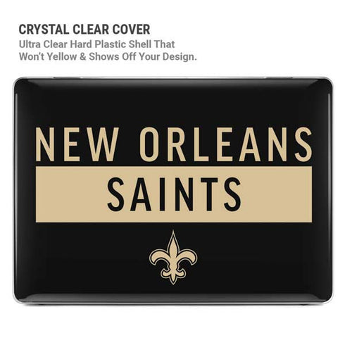 NFL New Orleans Saints Black Performance Series MacBook Pro 16in (2021-25) Case plus Skin