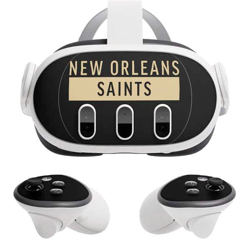 NFL New Orleans Saints Black Performance Series Meta Quest 3 Skin