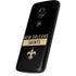 NFL New Orleans Saints Black Performance Series Moto E5 Play Skin