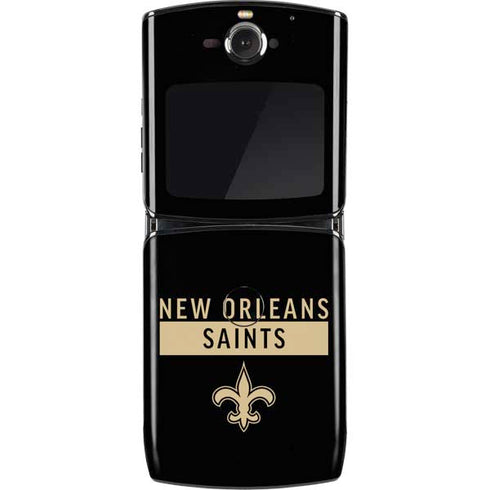 NFL New Orleans Saints Black Performance Series Motorola RAZR Skin