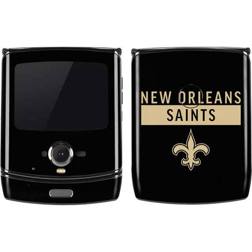 NFL New Orleans Saints Black Performance Series Motorola RAZR Skin