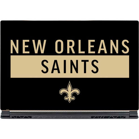 NFL New Orleans Saints Black Performance Series MSI GS65 Stealth Laptop Skin