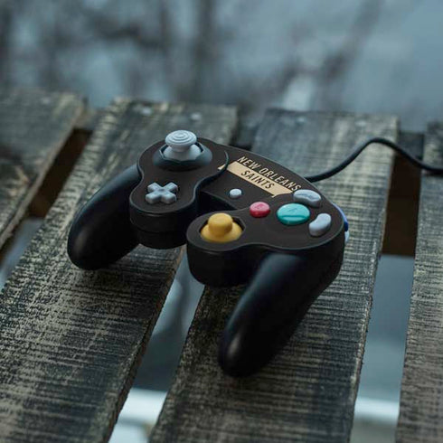 NFL New Orleans Saints Black Performance Series Nintendo GameCube Controller Skin