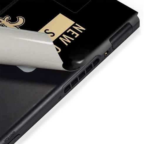 NFL New Orleans Saints Black Performance Series Nintendo Switch Bundle Skin