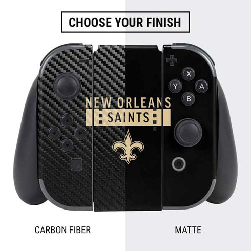 NFL New Orleans Saints Black Performance Series Nintendo Switch Bundle Skin