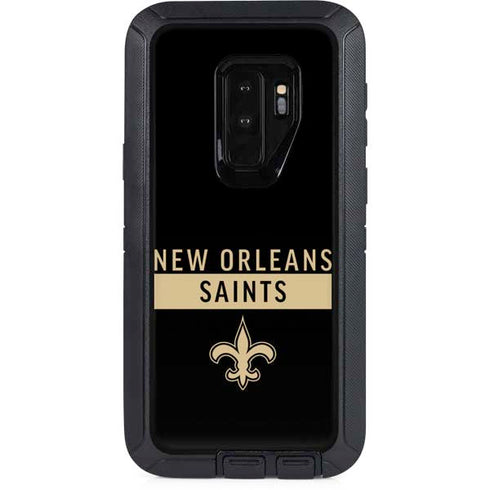 NFL New Orleans Saints Black Performance Series Otterbox Defender Galaxy Skin