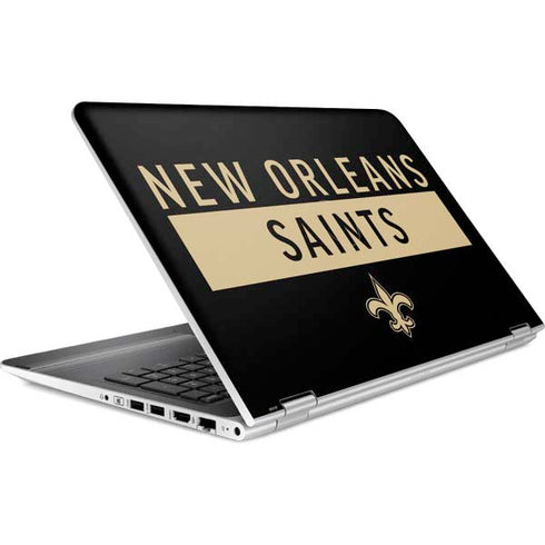 NFL New Orleans Saints Black Performance Series HP Pavilion Skin