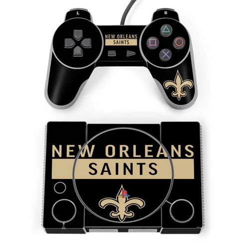 NFL New Orleans Saints Black Performance Series PlayStation Classic Bundle Skin
