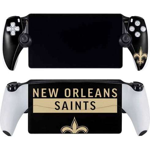 NFL New Orleans Saints Black Performance Series PlayStation Portal Remote Player Skin