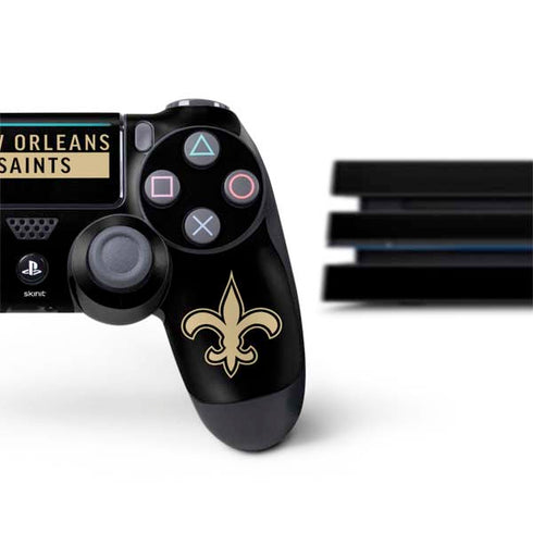 NFL New Orleans Saints Black Performance Series PS4 Pro Bundle Skin