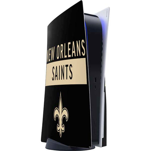 NFL New Orleans Saints Black Performance Series PS5 Console Skin