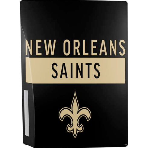 NFL New Orleans Saints Black Performance Series PS5 Console Skin