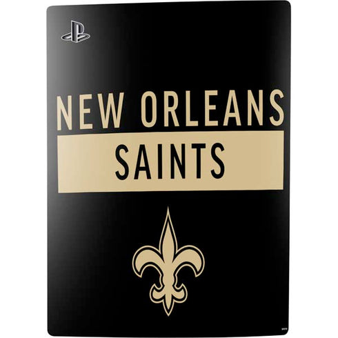 NFL New Orleans Saints Black Performance Series PS5 Digital Edition Console Skin
