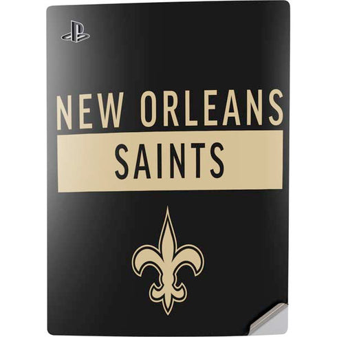 NFL New Orleans Saints Black Performance Series PS5 Digital Edition Console Skin