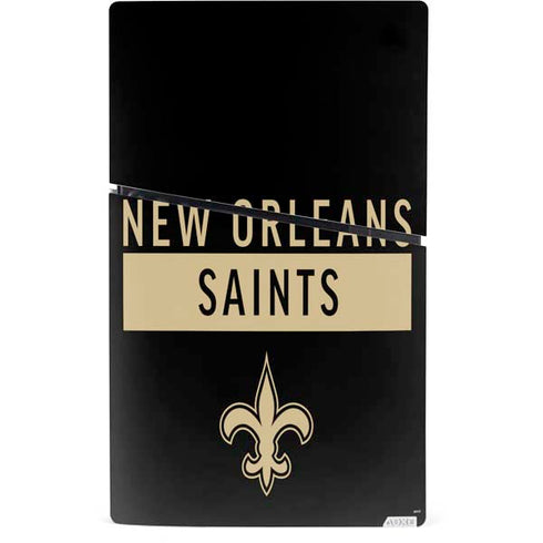 NFL New Orleans Saints Black Performance Series PS5 Slim Digital Edition Console Skin