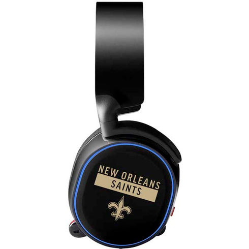 NFL New Orleans Saints Black Performance Series SteelSeries Arctis 3 Skin