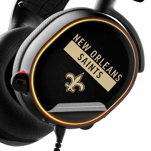 NFL New Orleans Saints Black Performance Series SteelSeries Arctis 3 Skin