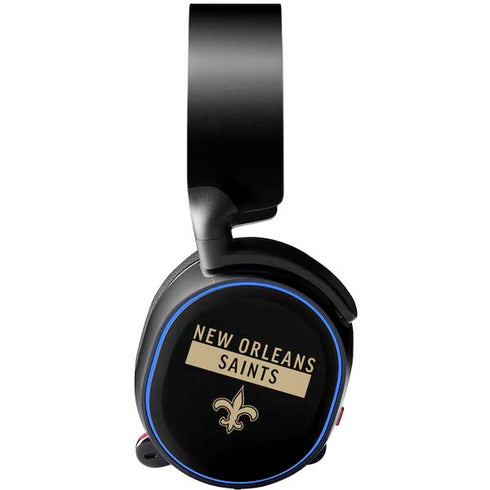NFL New Orleans Saints Black Performance Series SteelSeries Arctis 5 Skin