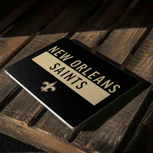 NFL New Orleans Saints Black Performance Series Surface Laptop 3 13.5in Skin