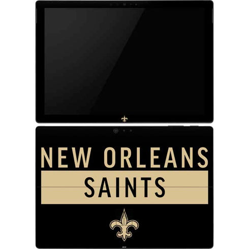 NFL New Orleans Saints Black Performance Series Surface Pro 6 Skin