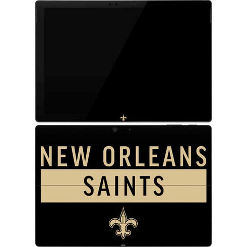 NFL New Orleans Saints Black Performance Series Surface Pro 7 Skin