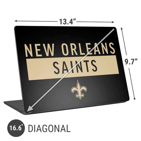 NFL New Orleans Saints Black Performance Series Universal Laptop 16.6in (13.4 x 9.7in) Skin