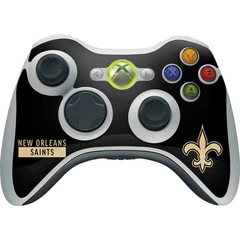 NFL New Orleans Saints Black Performance Series Xbox 360 Wireless Controller Skin