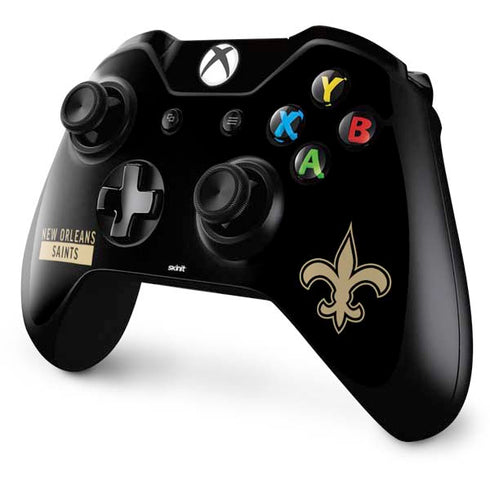 NFL New Orleans Saints Black Performance Series Xbox One Controller Skin