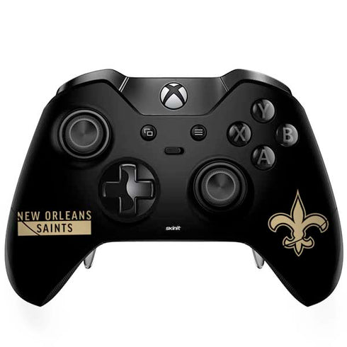 NFL New Orleans Saints Black Performance Series Xbox One Elite Controller Skin