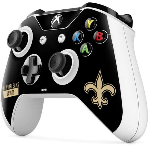 NFL New Orleans Saints Black Performance Series Xbox One S Controller Skin