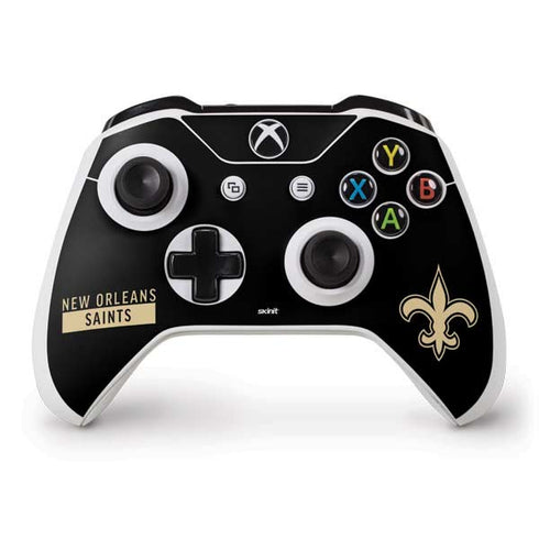 NFL New Orleans Saints Black Performance Series Xbox One S Controller Skin