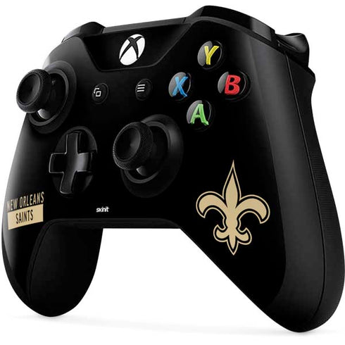 NFL New Orleans Saints Black Performance Series Xbox One X Controller Skin