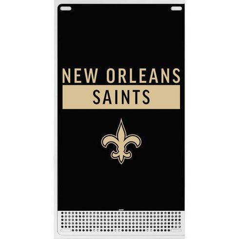 NFL New Orleans Saints Black Performance Series Xbox Series S Console Skin