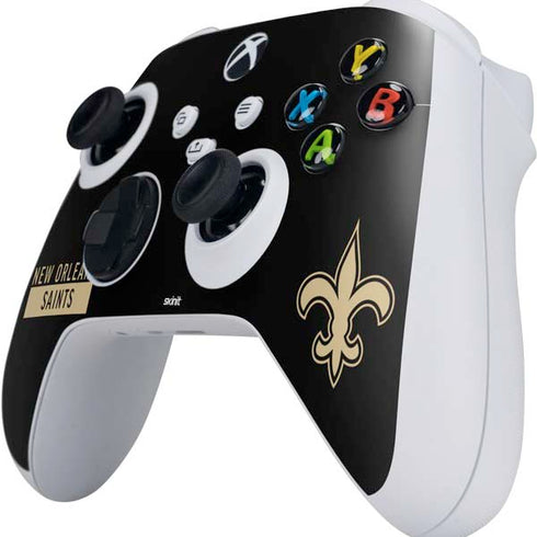NFL New Orleans Saints Black Performance Series Xbox Series S Controller Skin