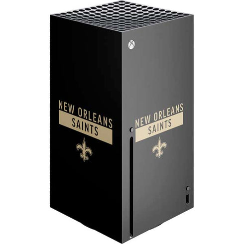 NFL New Orleans Saints Black Performance Series Xbox Series X Console Skin