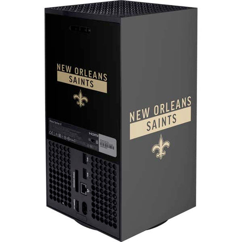 NFL New Orleans Saints Black Performance Series Xbox Series X Console Skin