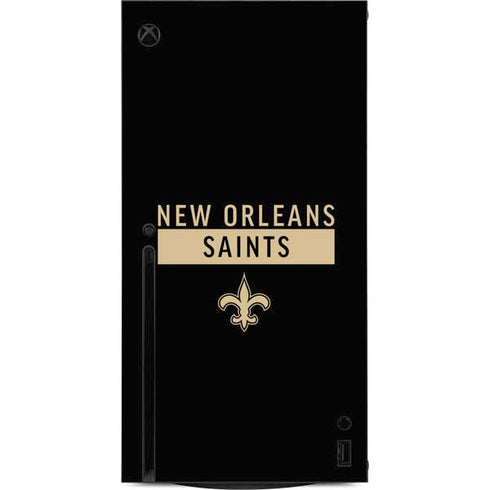 NFL New Orleans Saints Black Performance Series Xbox Series X Console Skin