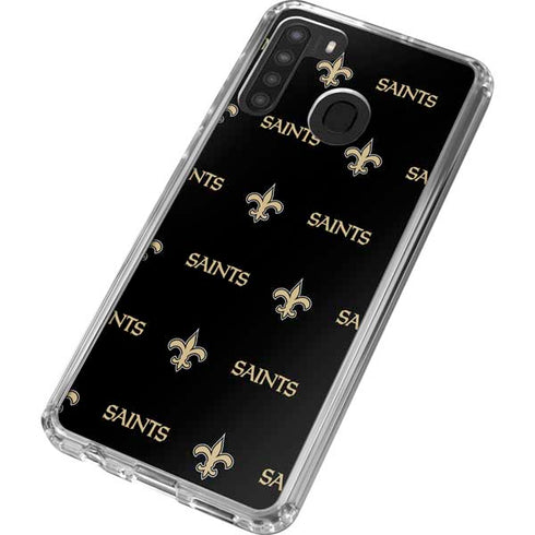 NFL New Orleans Saints Blitz Series Galaxy A21 Clear Case