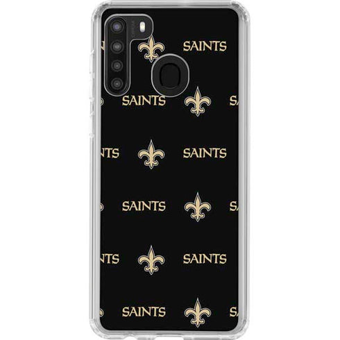 NFL New Orleans Saints Blitz Series Galaxy A21 Clear Case