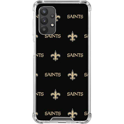 NFL New Orleans Saints Blitz Series Galaxy A32 5G Clear Case